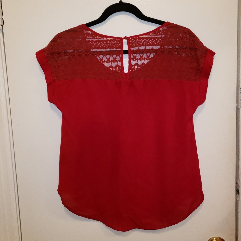 Red Flowy Top - Picture 2 of 4